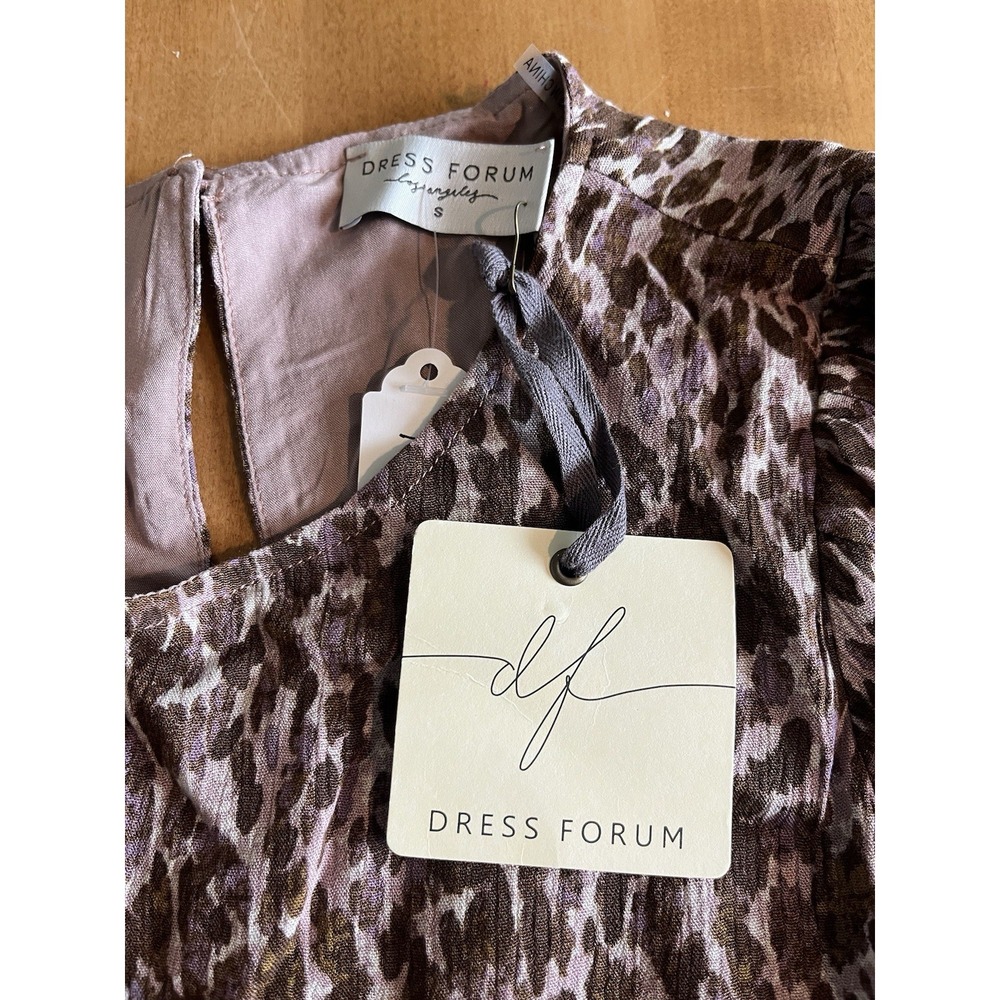 Dress Forum Women's Animal Print Dress Sz S Small Leopard NEW LA Aniston Mini - Picture 4 of 14